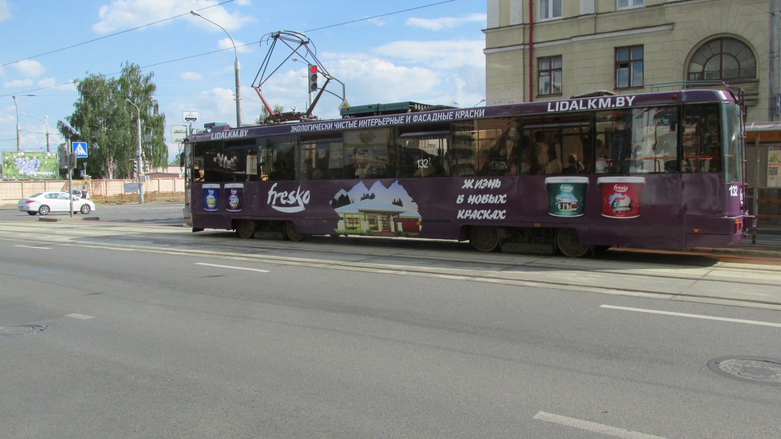 реклама на трамвае